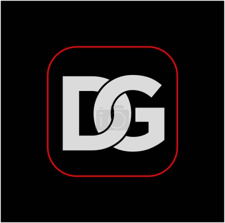 DG company name initial letters icon. DG monogram.