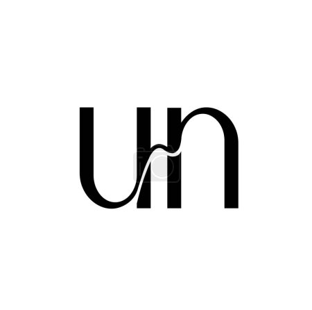 Téléchargez les illustrations : Nom de marque UHN initiales lettres icône. symbole UHN. - en licence libre de droit