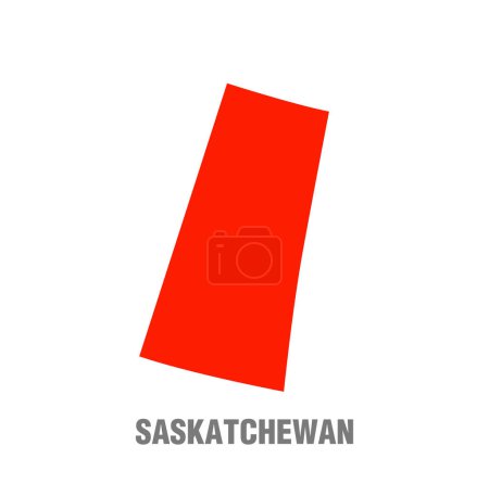 Illustration for Saskatchewan vector graphic map art. Saskatchewan map. - Royalty Free Image
