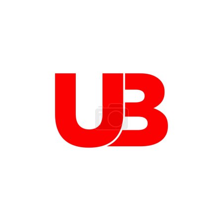 Ilustración de Icono de letras iniciales de marca UB. - Imagen libre de derechos
