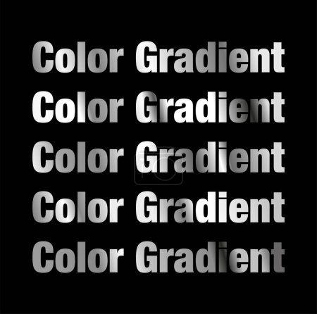 Illustration for Silver text Color gradients icon.color gradients. - Royalty Free Image