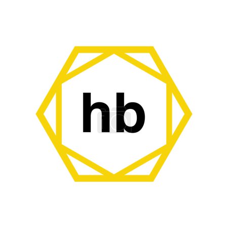 Téléchargez les illustrations : Nom de l'entreprise HB monogramme. icône JB. - en licence libre de droit