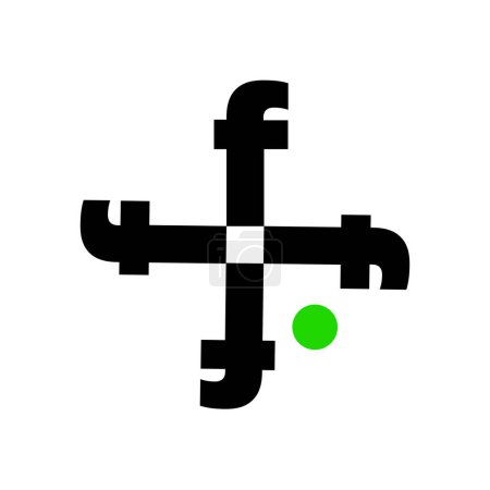 Illustration for Letter F monogram vector icon. F typography monogram. - Royalty Free Image