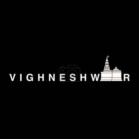 Téléchargez les illustrations : VIGHNESHWAR Temple Ganapati typographie vectorielle. VIGHNESHWAR Ganesh typo - en licence libre de droit
