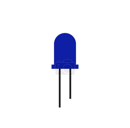 Téléchargez les illustrations : Illustration d'icône vectorielle bleu semi-conducteur. - en licence libre de droit