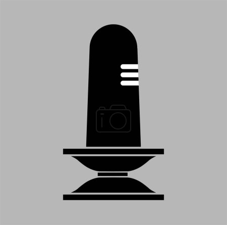 Illustration for THIRUVANANTHAPURAM Biggest lord Shivlinga illustration vector icon. - Royalty Free Image
