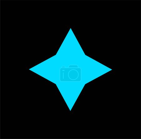 Illustration for Blue stare vector illustration on black space. - Royalty Free Image