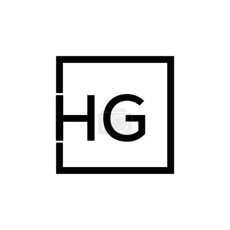 Icône lettres initiales du nom de marque HG.