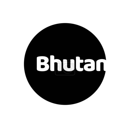 Illustration for Bhutan country name vector lettering - Royalty Free Image