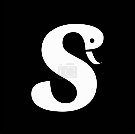 Ilustración de S con icono de vector de forma de pato. - Imagen libre de derechos