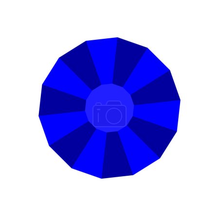Illustration for A blue diamond vector icon. - Royalty Free Image