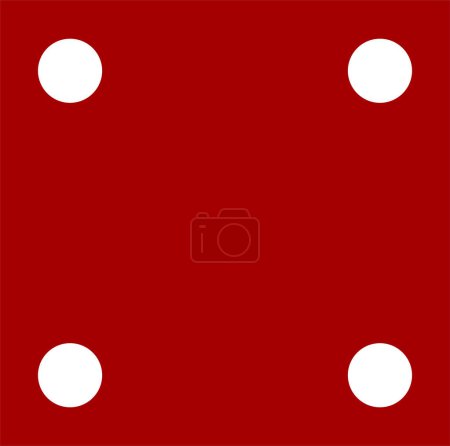 Téléchargez les illustrations : 4 points rouges avec une icône vectorielle carrée. - en licence libre de droit
