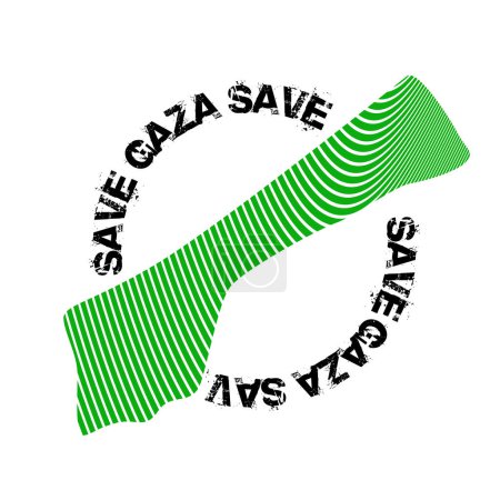Ilustración de Guardar sello vectorial Gaza. icono de gaza gratis - Imagen libre de derechos