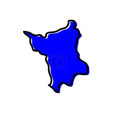 Illustration for State of Roraima map vector illustration. Brazil state map. - Royalty Free Image