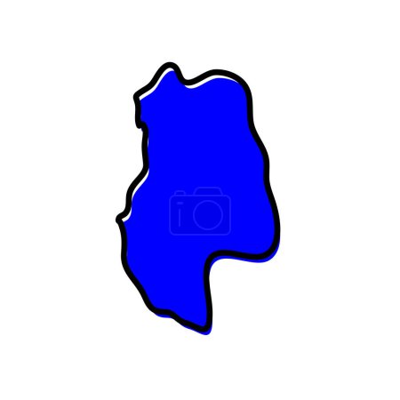 Illustration for Mendoza state map in vector form. Argentina country state. - Royalty Free Image