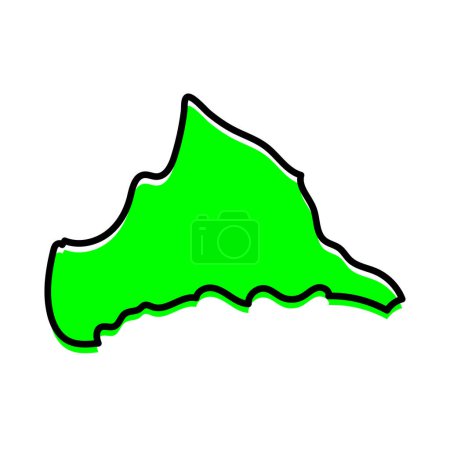 Ilustración de Cerro Largo vector mapa del estado de Uruguay país - Imagen libre de derechos