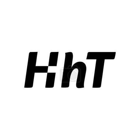Illustration for Hht typography vector monogram illustration. - Royalty Free Image