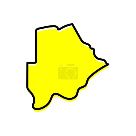 Ilustración de Kweneng Mapa del distrito de Botswana vector del país. - Imagen libre de derechos