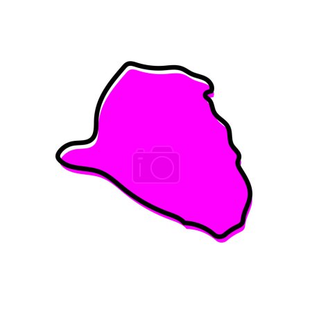 Ilustración de Presidente Hayes provincias mapa del país Paraguay. - Imagen libre de derechos