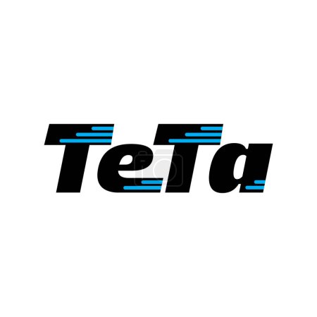 Ilustración de TETE marca inicial letras monograma. - Imagen libre de derechos