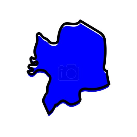 Téléchargez les illustrations : Carte géographique de la région de Kara au Togo. - en licence libre de droit