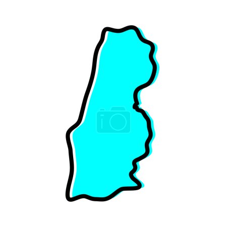 Illustration for Namibe province of Angola vector map design - Royalty Free Image