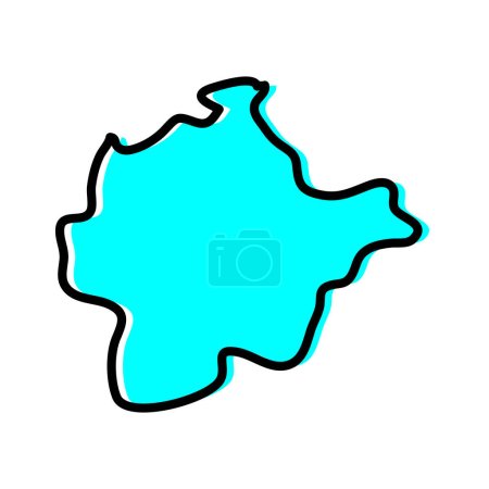 Ilustración de Mapa vectorial de Haut-Lomami, provincia de la República Democrática del Congo. - Imagen libre de derechos