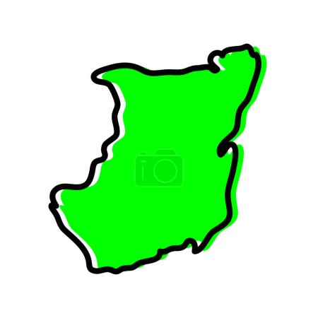 Téléchargez les illustrations : Carte vectorielle de la province du Nord-Kivu en République démocratique du Congo. - en licence libre de droit