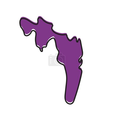 Téléchargez les illustrations : Illustration de carte vectorielle du district Ampara de Sri lanka. - en licence libre de droit