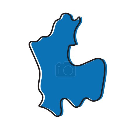 Illustration for Matale district of Sri lanka vector map illustration. - Royalty Free Image