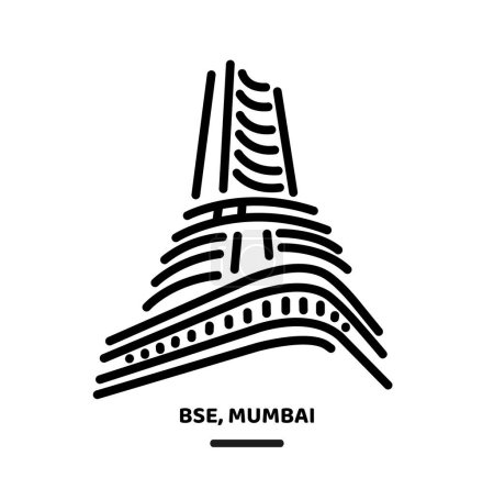 BSE Mumbai vector icono de la ilustración