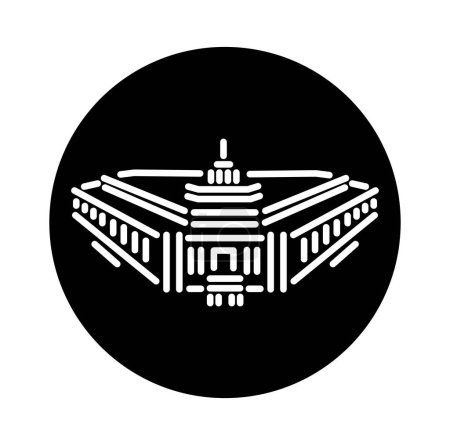 Indian Parliament building vector icon