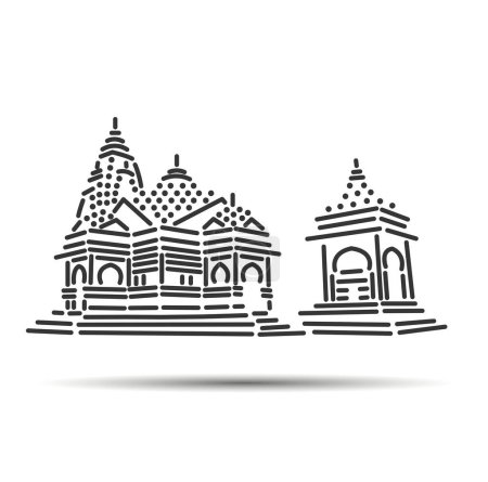 Illustration for Trimbakeshwar Temple illustration vector icon. - Royalty Free Image