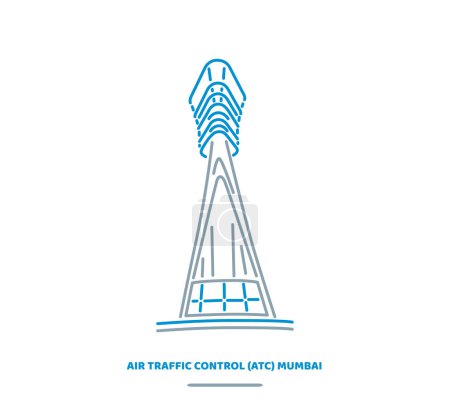 Symbol für den Tower der Flugsicherung Mumbai Airport