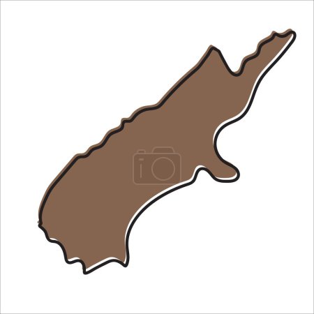 Vektorkarte der Region Canterbury in Neuseeland