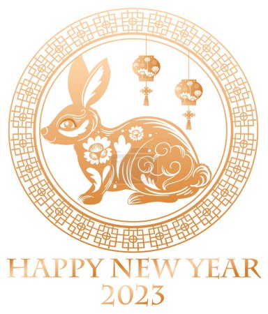 Foto de Feliz Año Nuevo Chino 2023 Año del Conejo Banner ilustración - Imagen libre de derechos
