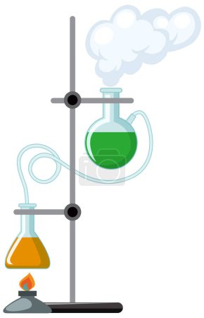 Illustration for Science tools and equipments isolated illustration - Royalty Free Image