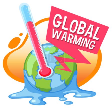 Illustration for Global warming vector concept illustration - Royalty Free Image