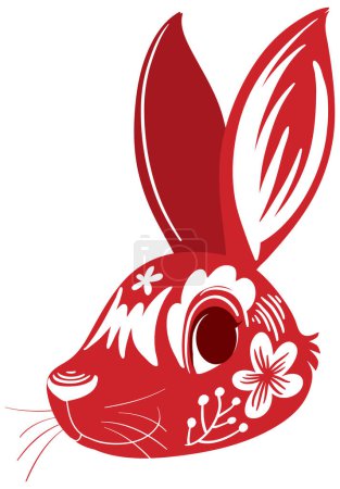 Illustration for Chinese Lunar New Year Rabbit symbol 2023 illustration - Royalty Free Image