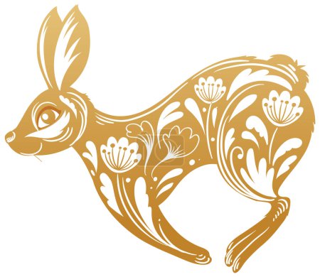Illustration for Chinese Lunar New Year Rabbit symbol 2023 illustration - Royalty Free Image