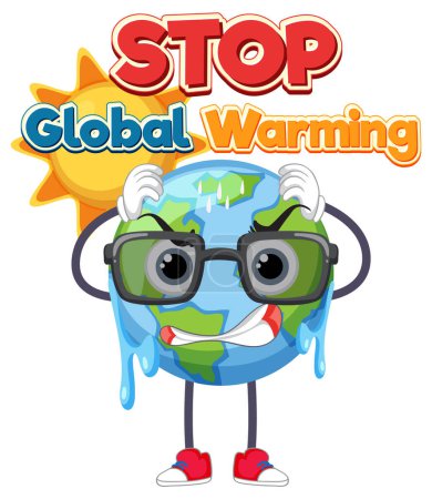 Ilustración de Detener el calentamiento global vector concepto ilustración - Imagen libre de derechos