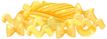 Illustration for Different Types of Pasta illustration - Royalty Free Image