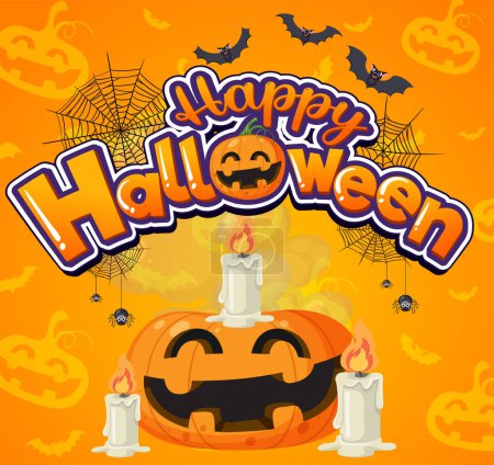Téléchargez les illustrations : Happy Halloween Poster Template illustration - en licence libre de droit