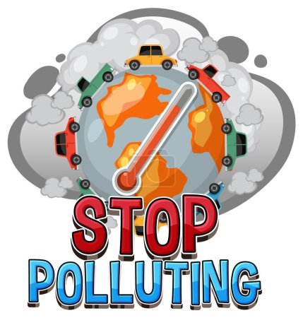 Téléchargez les illustrations : Arrêter la pollution illustration de concept vectoriel bannière - en licence libre de droit