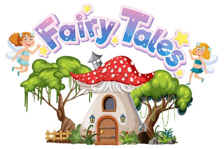 Illustration for Fairy tales text design illustration - Royalty Free Image
