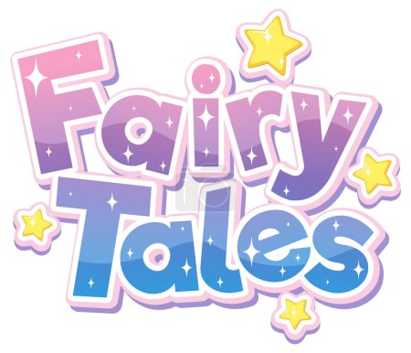 Ilustración de Fairy tales text for banner design illustration - Imagen libre de derechos