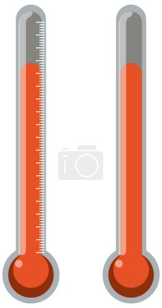 Illustration for Set of thermometer isolated illustration - Royalty Free Image