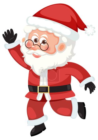 Illustration for Santa Claus cartoon character illustration - Royalty Free Image