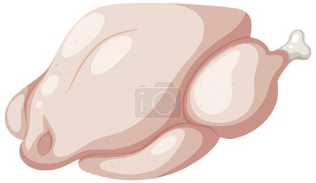 Téléchargez les illustrations : Raw chicken meat vector illustration - en licence libre de droit
