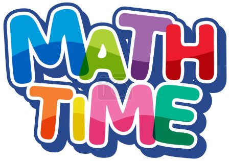 Illustration for Colourful mathematic banner isolated illustration - Royalty Free Image